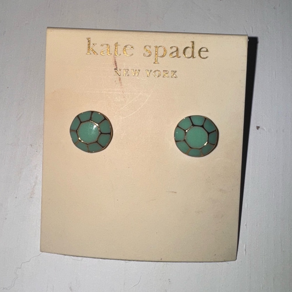 Kate Spade Gold/Turquoise Stud Earrings